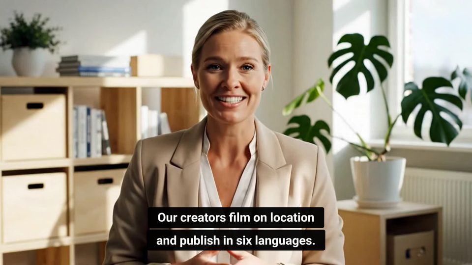 The News Bar preset on a video: 