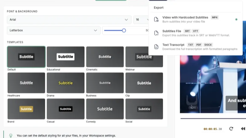 Styling & Burn-in Controls